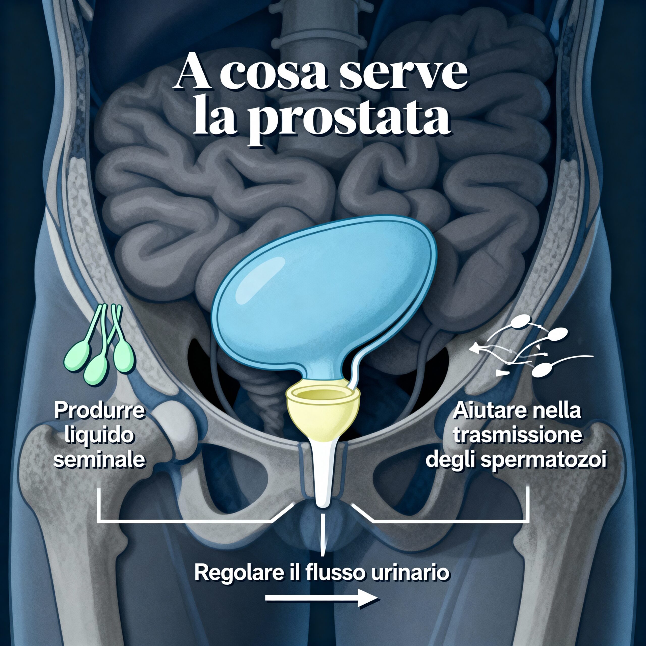 Immagine illustrativa sulla prostata - salute della prostata