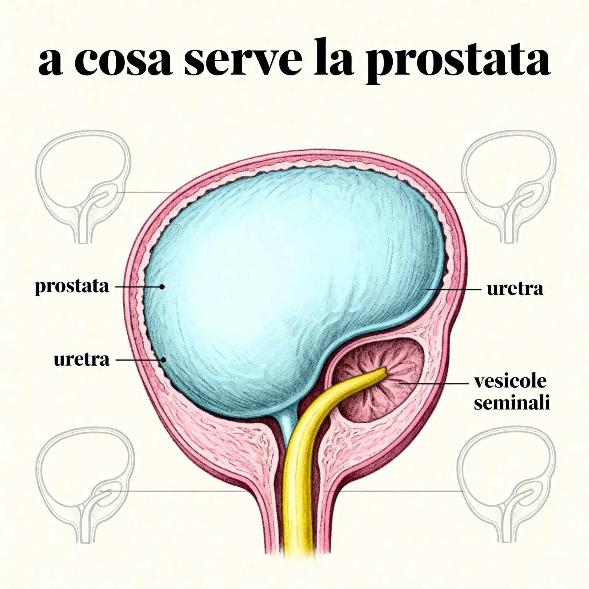 Immagine illustrativa sulla prostata - salute della prostata