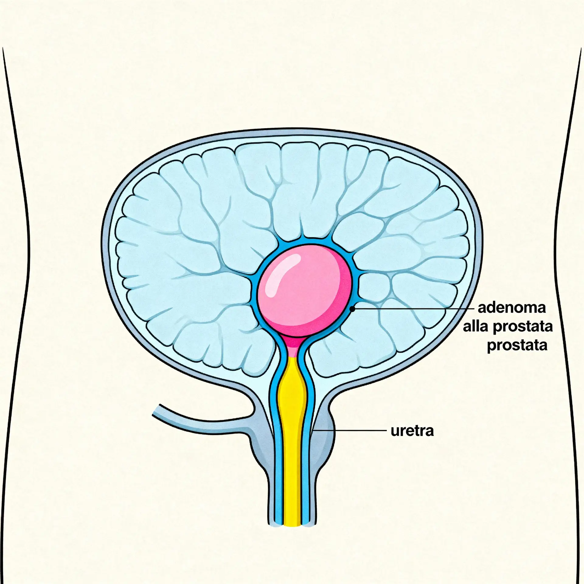 Immagine illustrativa sulla prostata - salute della prostata