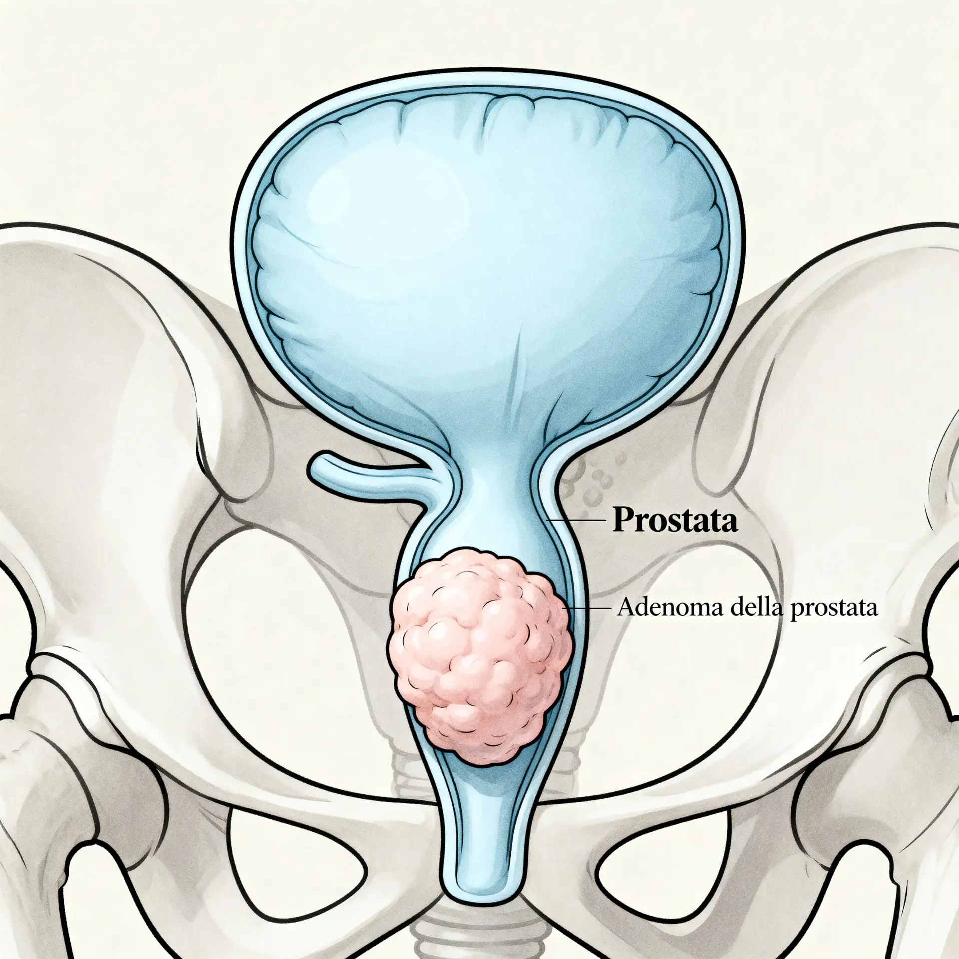 Immagine illustrativa sulla prostata - salute della prostata