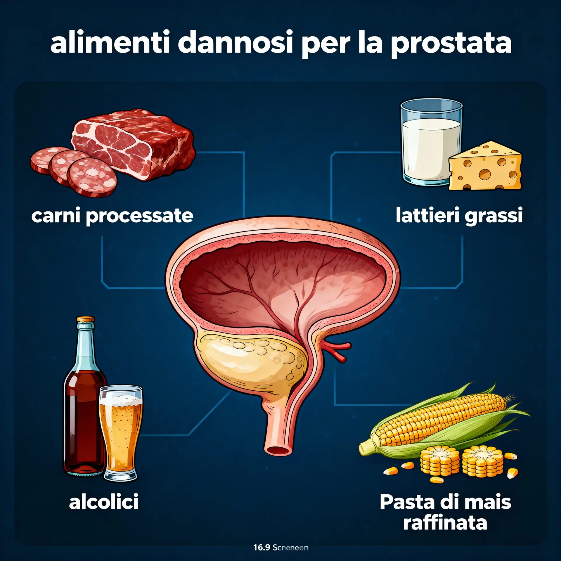 Immagine illustrativa sulla prostata - salute della prostata