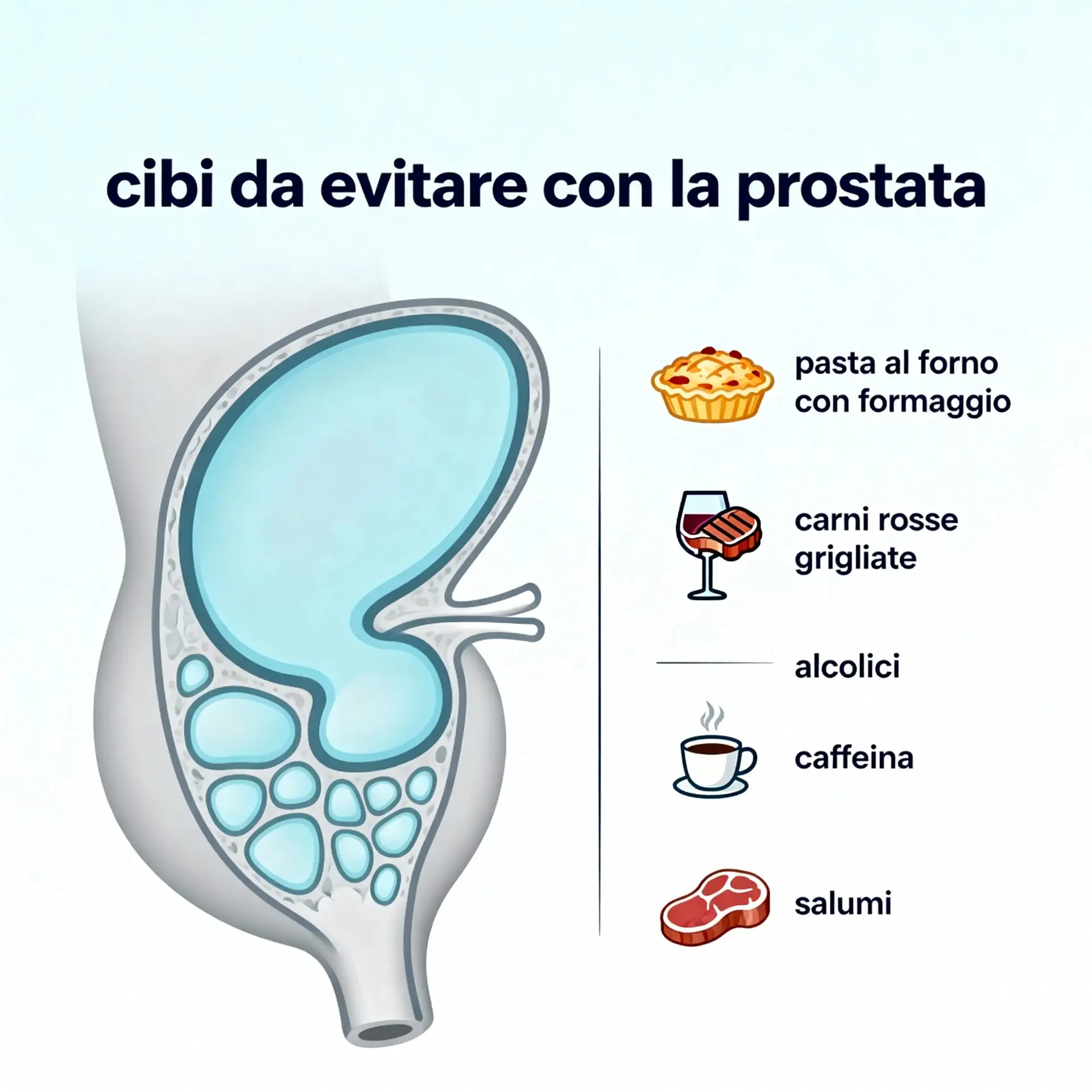 Immagine illustrativa sulla prostata - salute della prostata