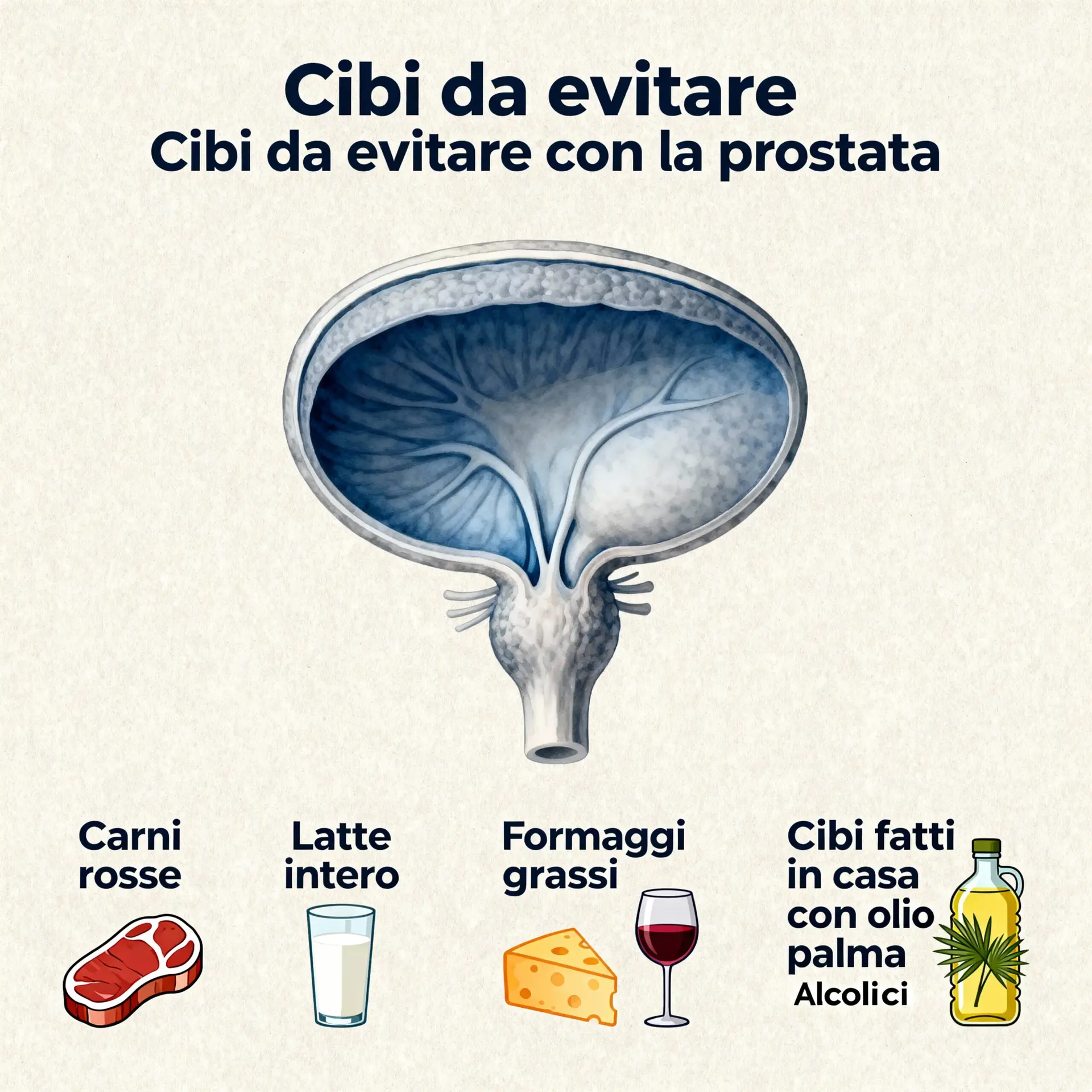 Immagine illustrativa sulla prostata - salute della prostata