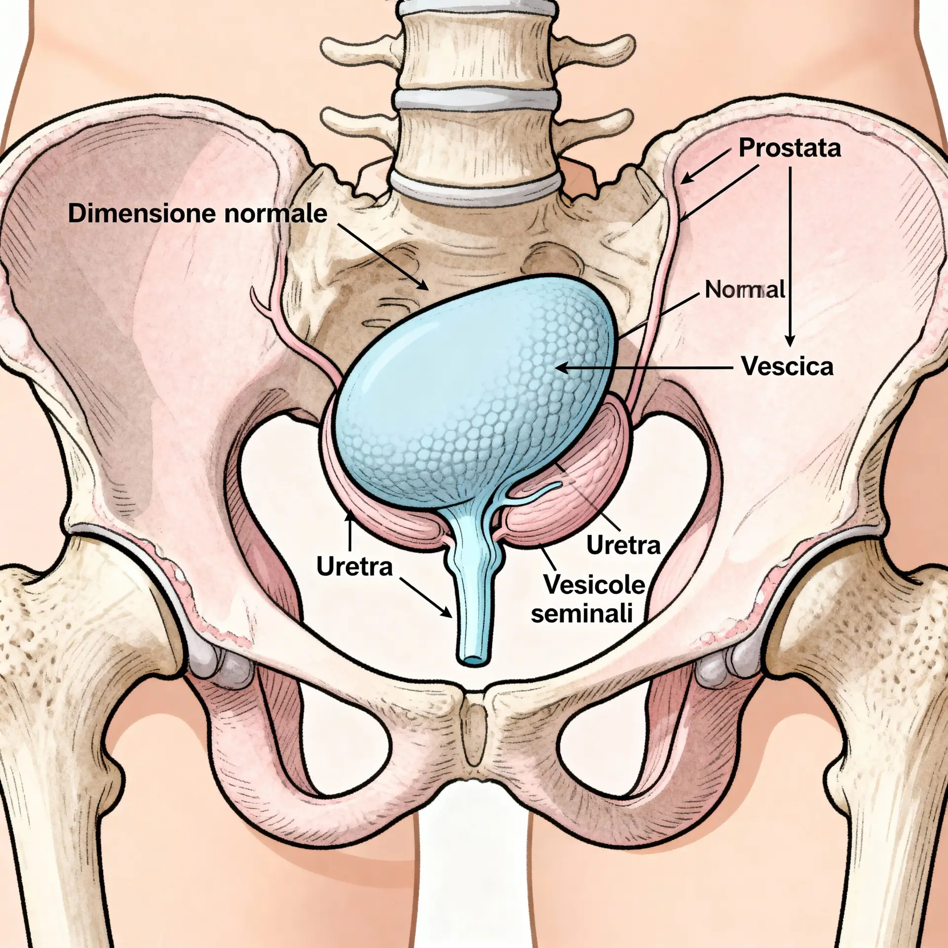 Immagine illustrativa sulla prostata - salute della prostata