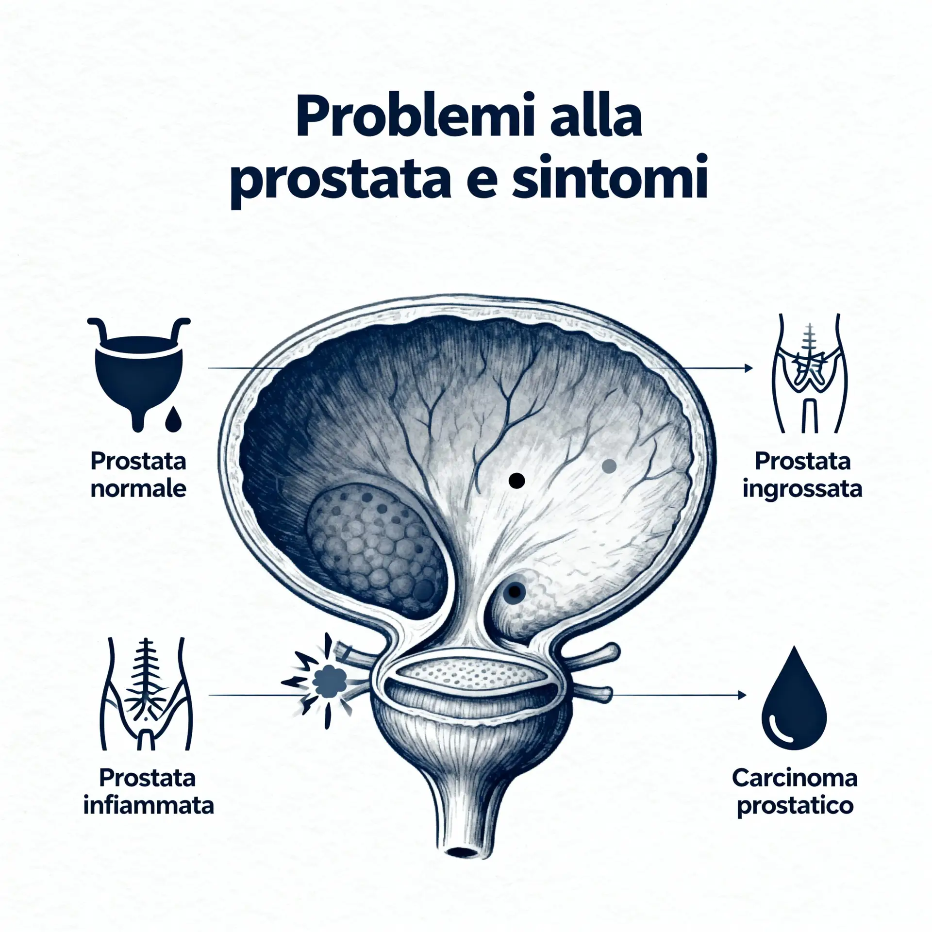 Immagine illustrativa sulla prostata - salute della prostata