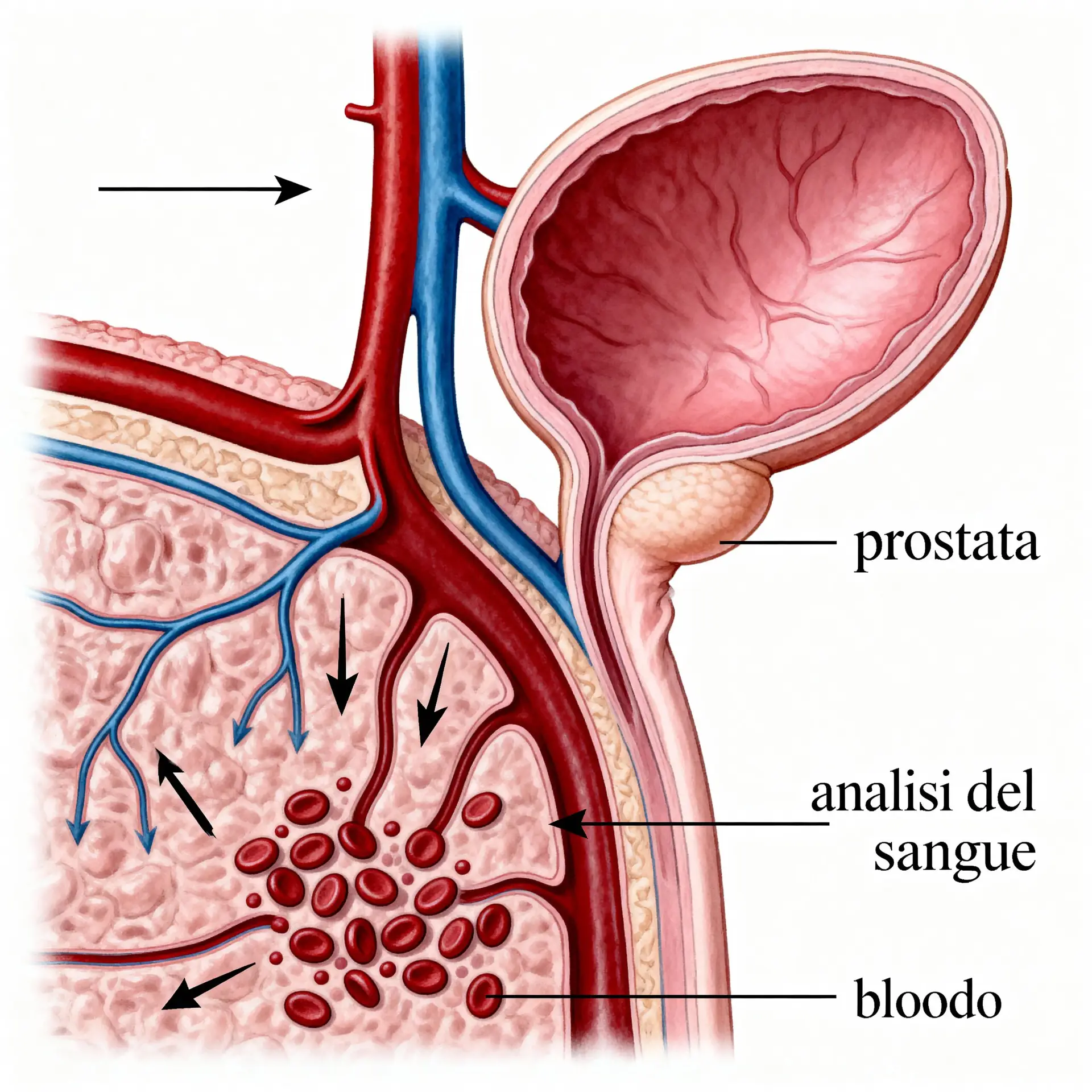 Immagine illustrativa sulla prostata - salute della prostata
