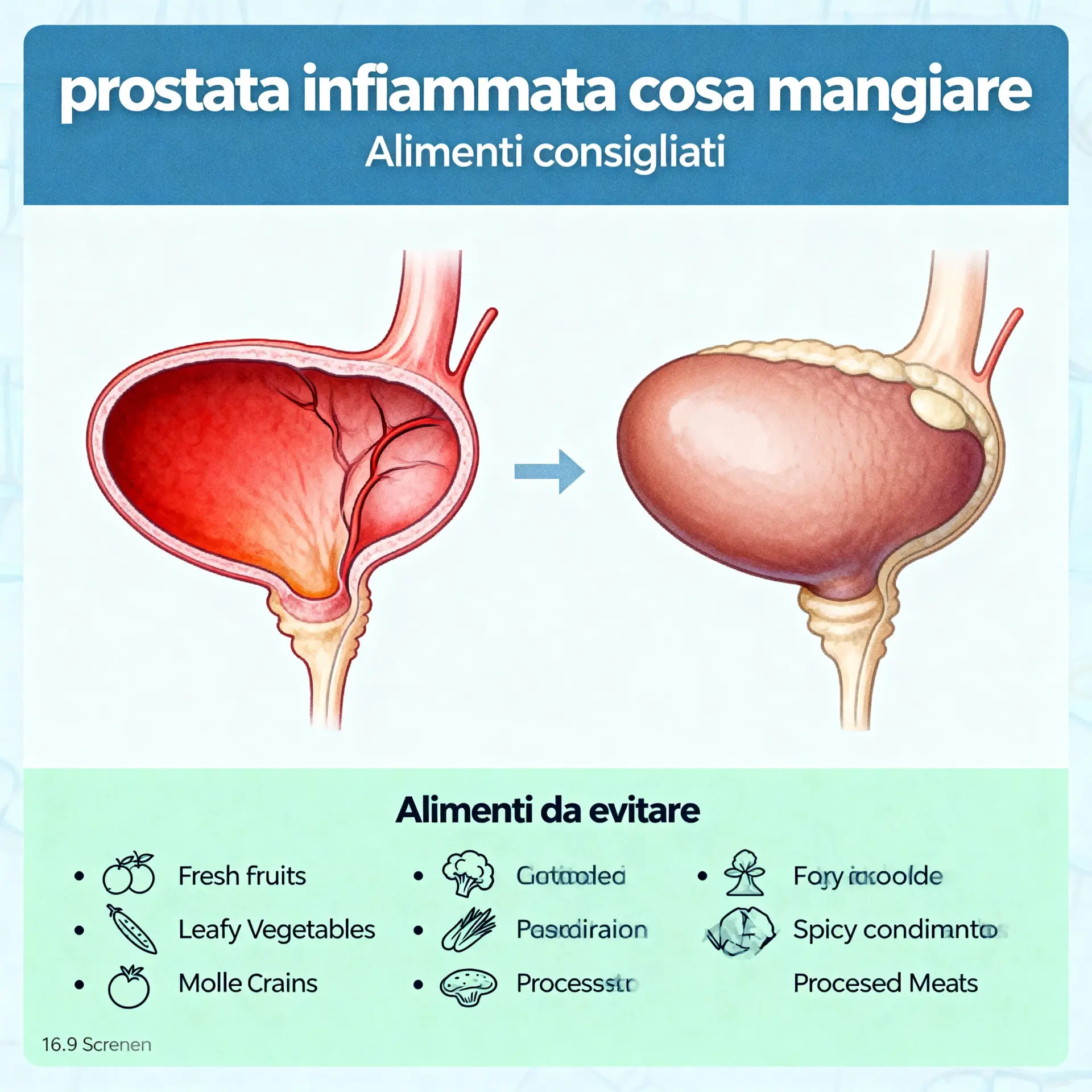 Immagine illustrativa sulla prostata - salute della prostata
