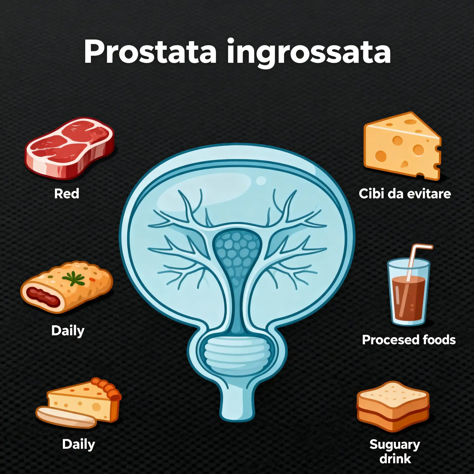 Immagine illustrativa sulla prostata - salute della prostata