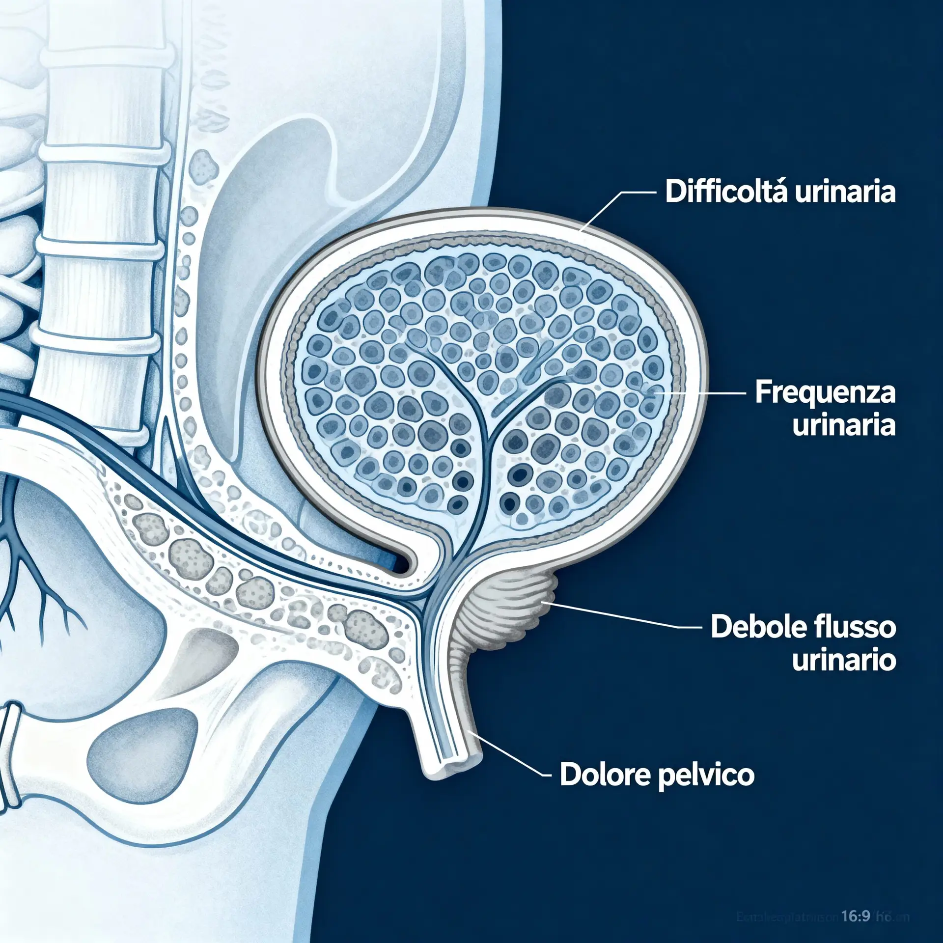 Immagine illustrativa sulla prostata - salute della prostata