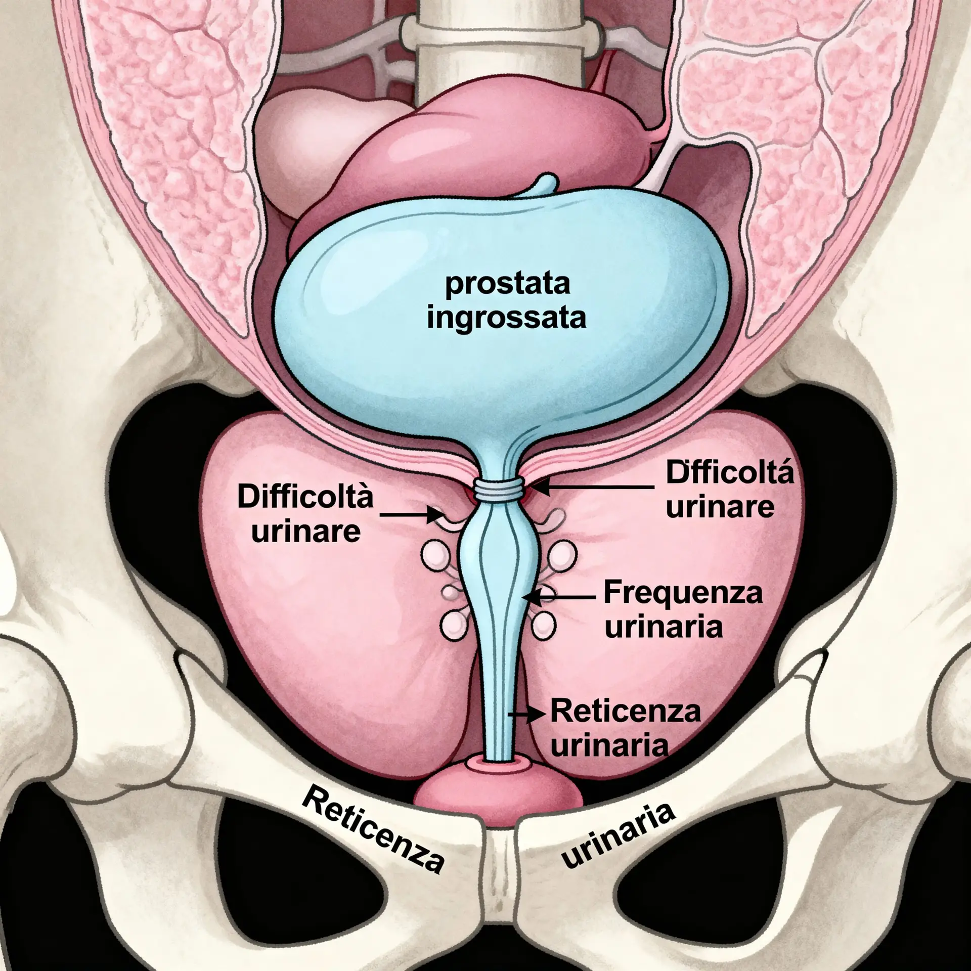 Immagine illustrativa sulla prostata - salute della prostata