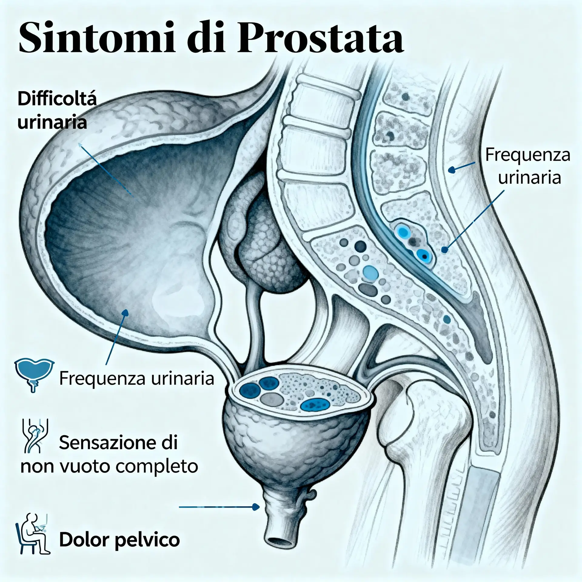 Immagine illustrativa sulla prostata - salute della prostata