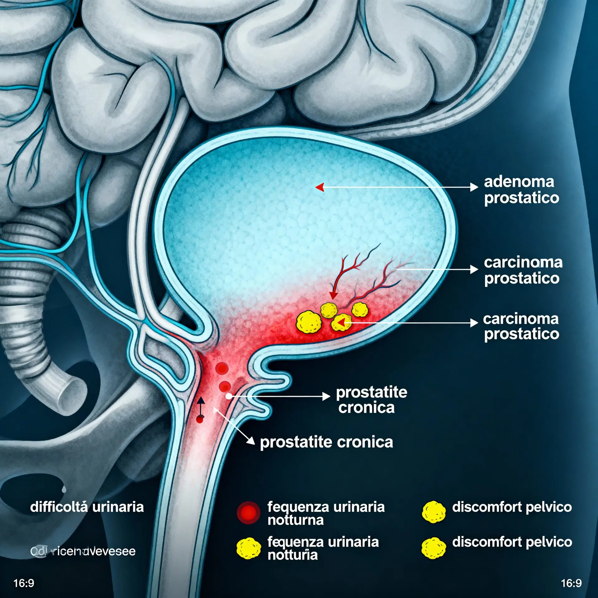 Immagine illustrativa sulla prostata - salute della prostata